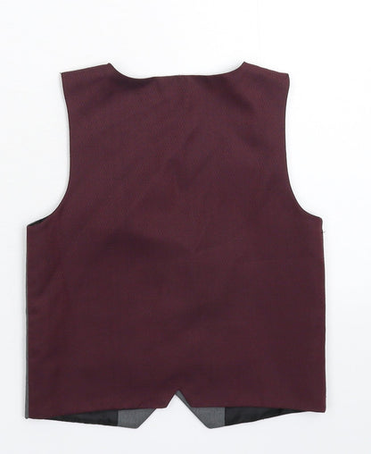 Preworn Boys Grey   Jacket Waistcoat Size 3-4 Years