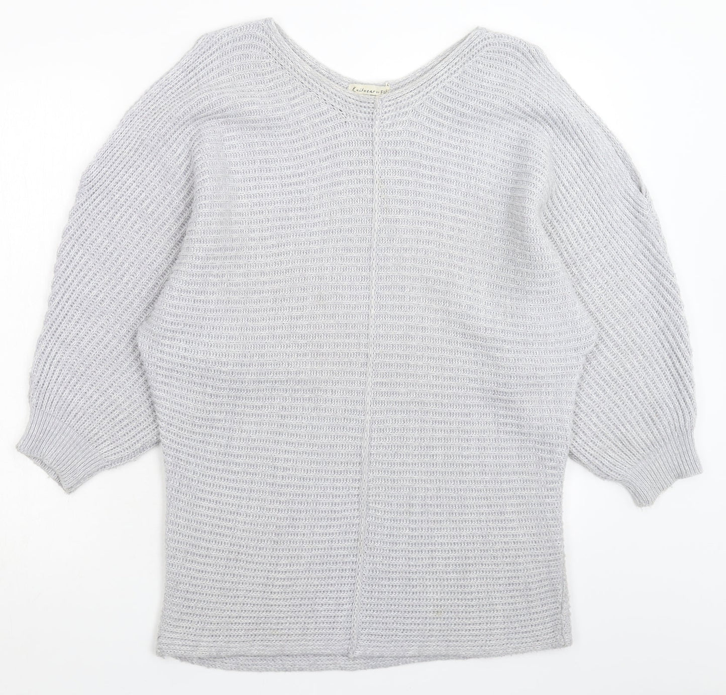 F&F Womens Grey  Knit Pullover Jumper Size M