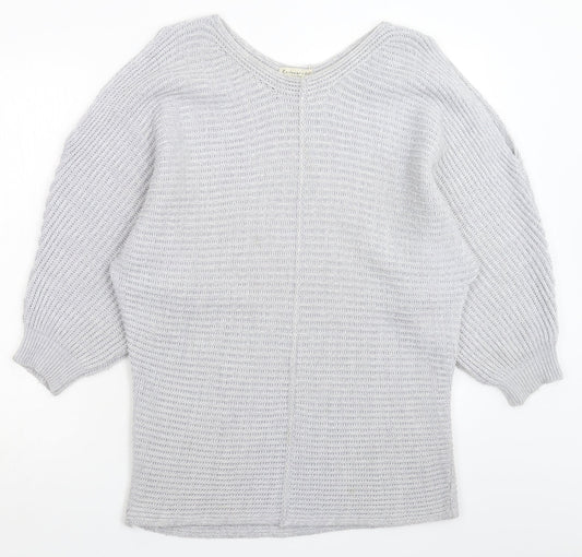 F&F Womens Grey  Knit Pullover Jumper Size M