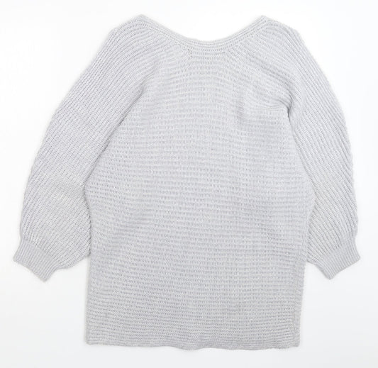 F&F Womens Grey  Knit Pullover Jumper Size M