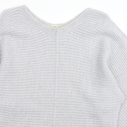 F&F Womens Grey  Knit Pullover Jumper Size M
