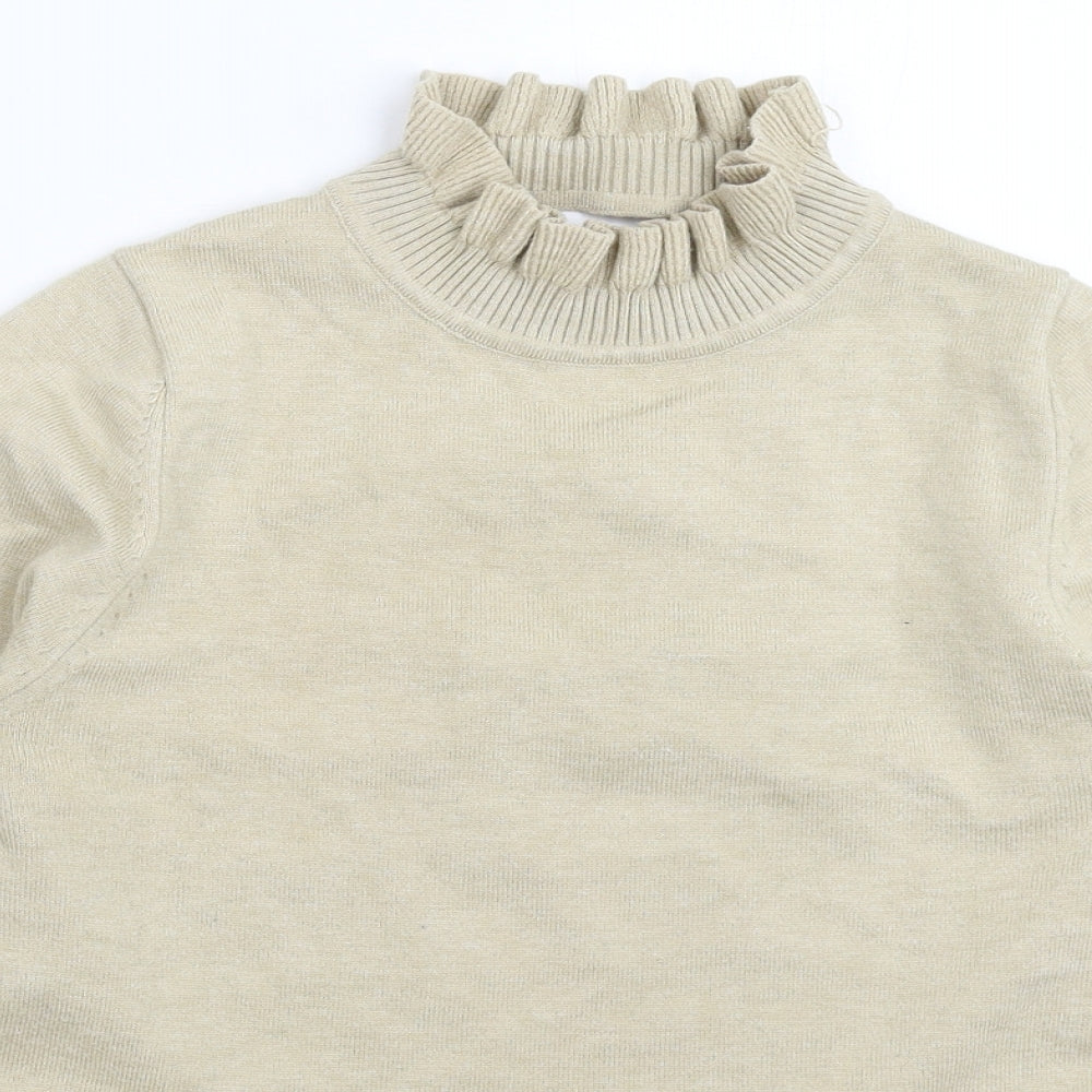 Womens UK Size S Preworn Beige Pullover Jumper