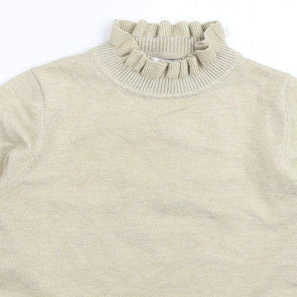 Womens UK Size S Preworn Beige Pullover Jumper