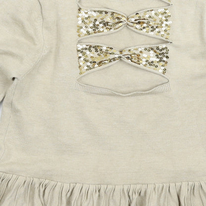 Womens UK Size S Preworn Beige Pullover Jumper