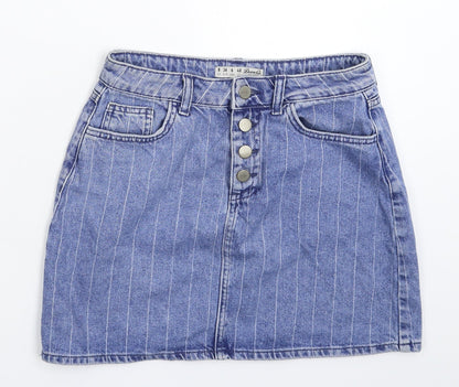 Womens UK Size 8 Denim & Co. Mini Denim Skirt