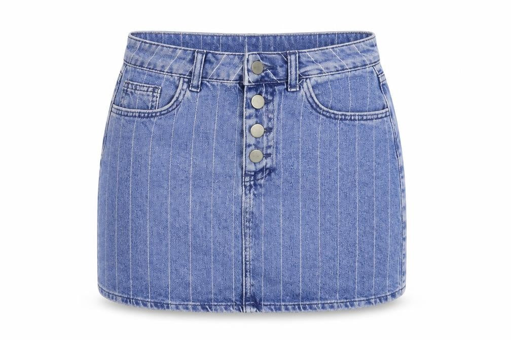 Womens UK Size 8 Denim & Co. Mini Denim Skirt