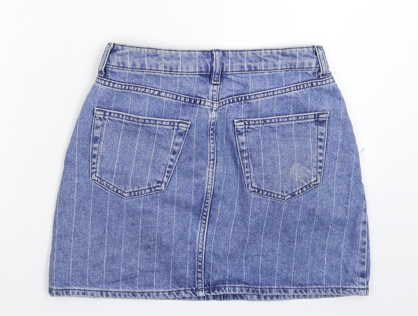 Womens UK Size 8 Denim & Co. Mini Denim Skirt