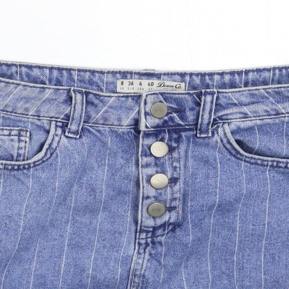 Womens UK Size 8 Denim & Co. Mini Denim Skirt