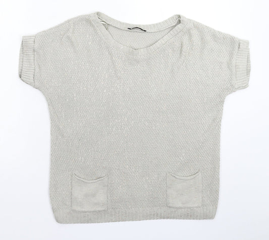 George Womens Grey  Knit Pullover Jumper Size 12