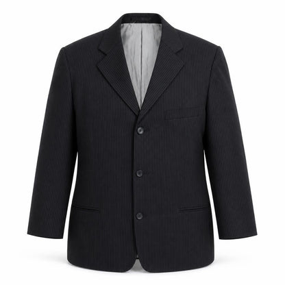 Device Womens Black Striped  Jacket Suit Jacket Size 16