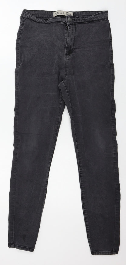 Denim & Co. Womens Grey  Denim Skinny Jeans Size 12 L28 in