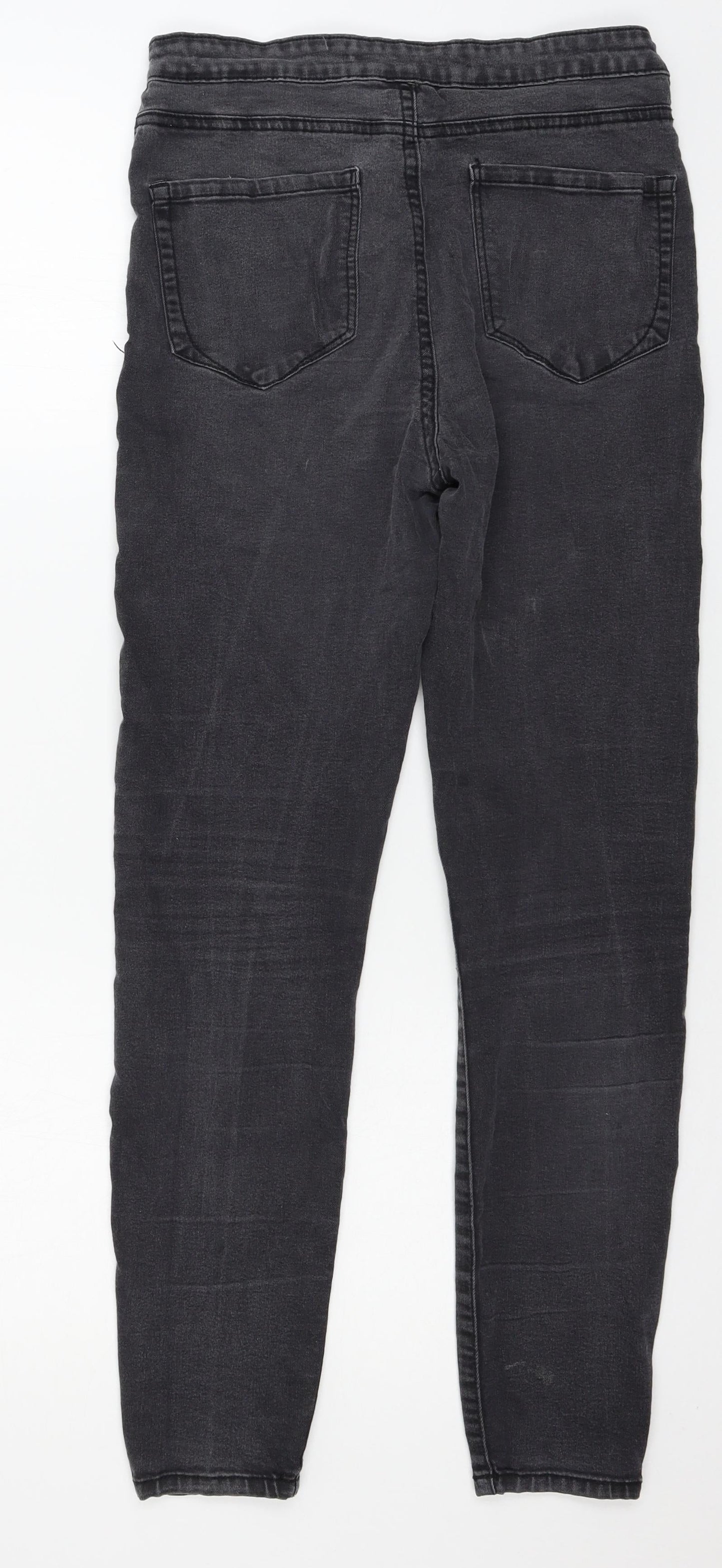 Denim & Co. Womens Grey  Denim Skinny Jeans Size 12 L28 in