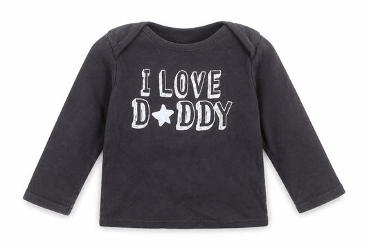 F&F Girls Grey   Basic T-Shirt Size 12-18 Months  - i love daddy