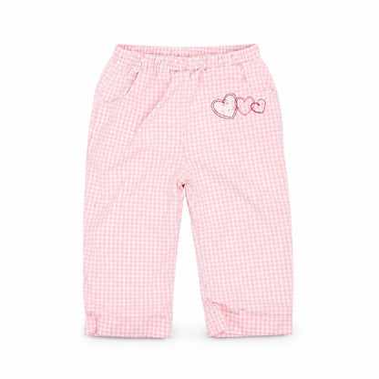 baby bruin Girls Pink Check   Trousers Size 6-9 Months