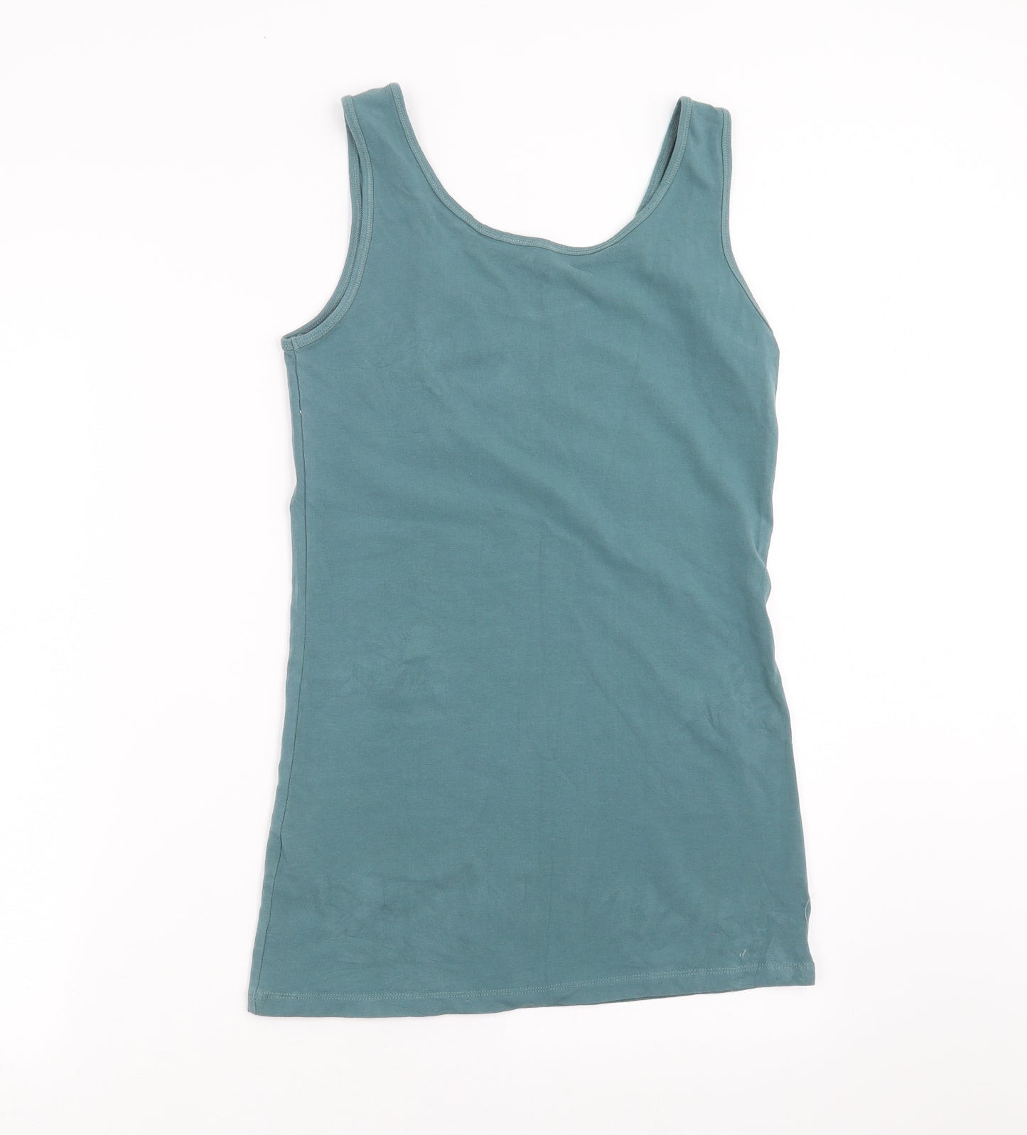 Womens UK Size L Only Green Basic Tank
