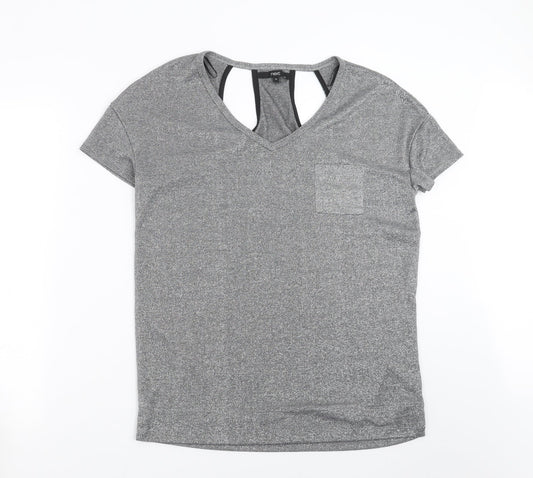Womens UK Size 10 NEXT Silver Basic T-Shirt