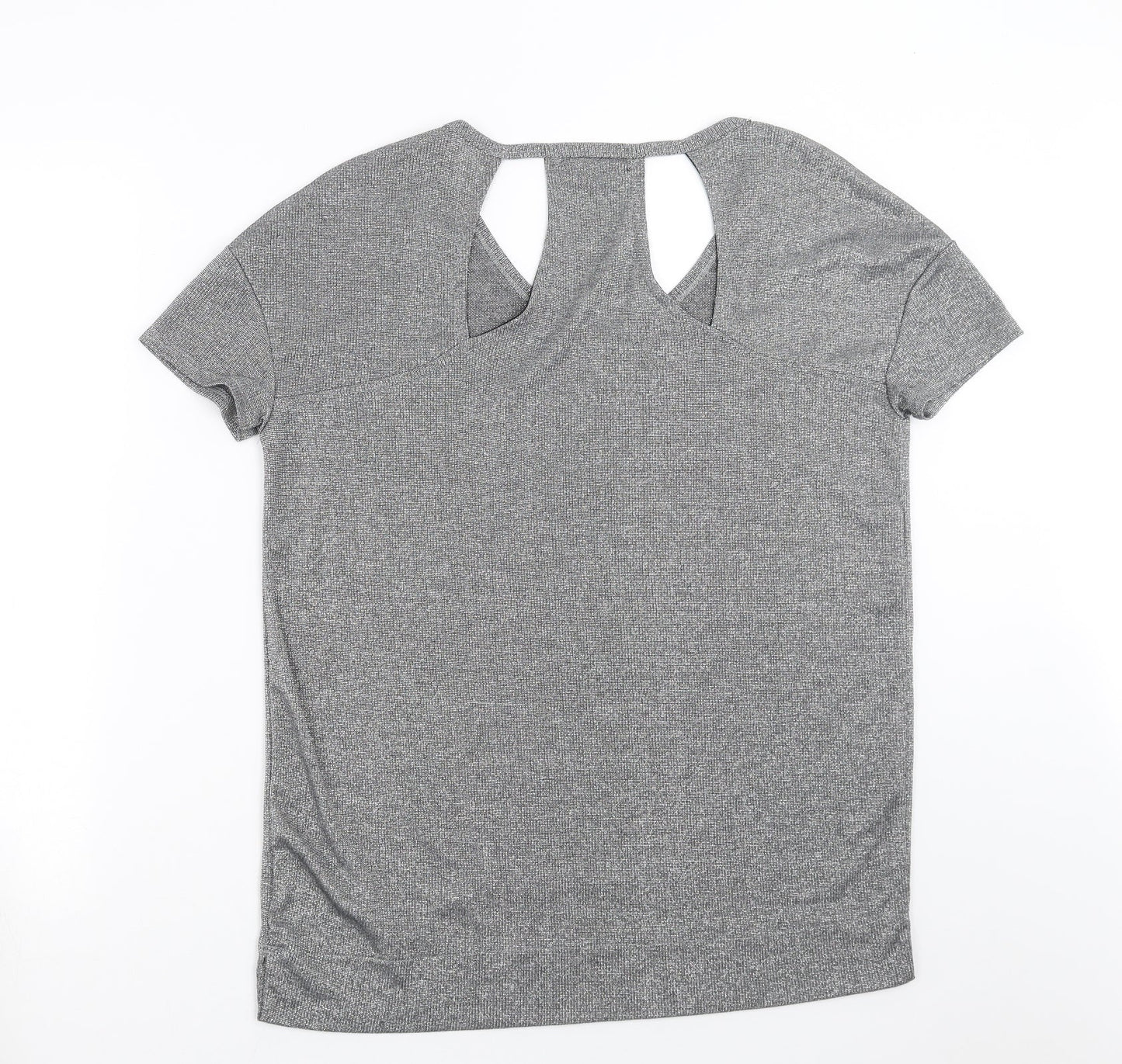 Womens UK Size 10 NEXT Silver Basic T-Shirt