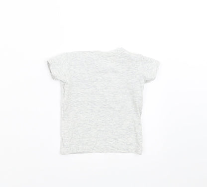 United Colors of Benetton Girls Grey   Basic T-Shirt Size 3-6 Months  - heart