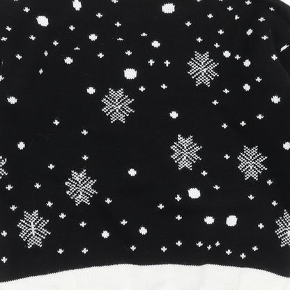 Sixth Avenue Womens Black  Knit Pullover Jumper Size S  - christmas