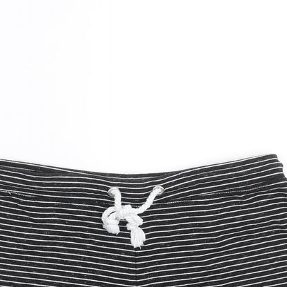 Primark Womens Black Striped  Hot Pants Shorts Size 8