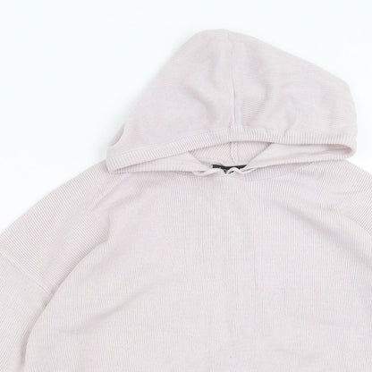 Boohoo Womens Purple  Knit Pullover Hoodie Size M