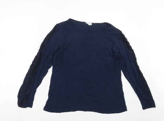 Womens UK Size L NEXT Blue Basic T-Shirt