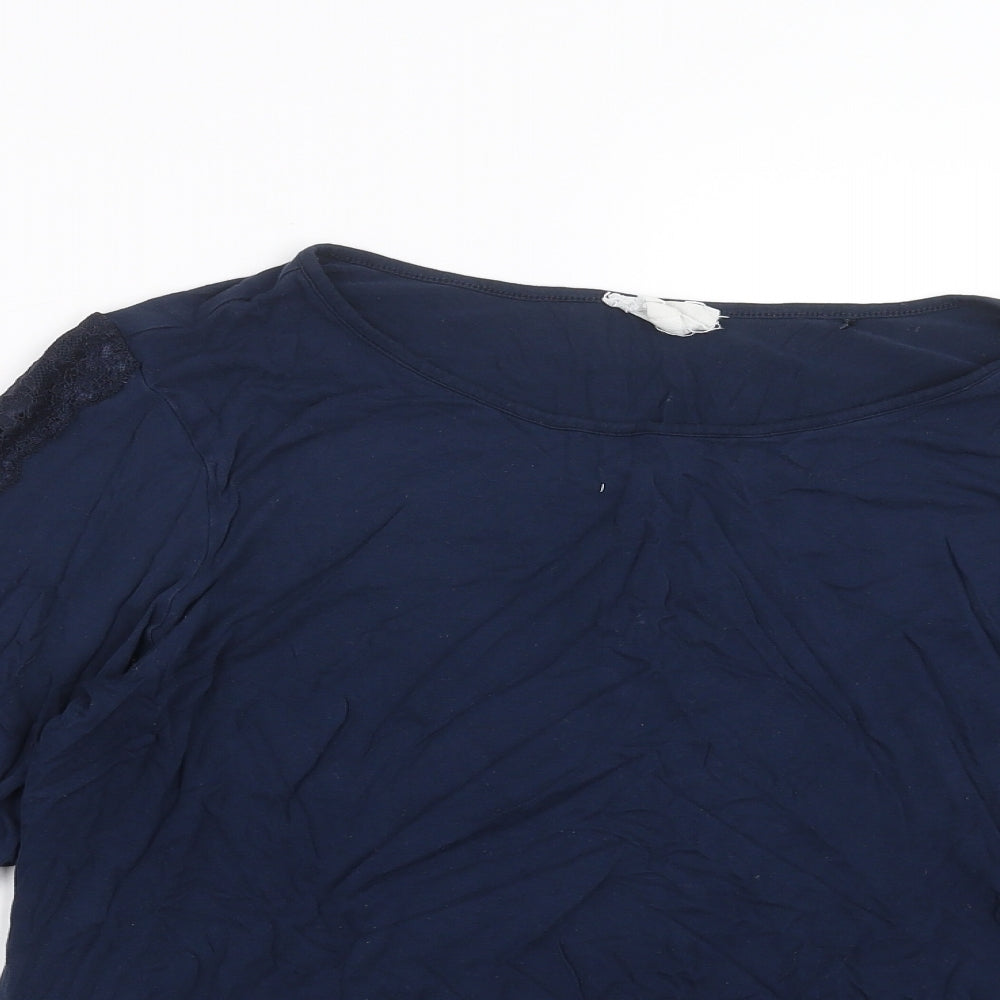 Womens UK Size L NEXT Blue Basic T-Shirt