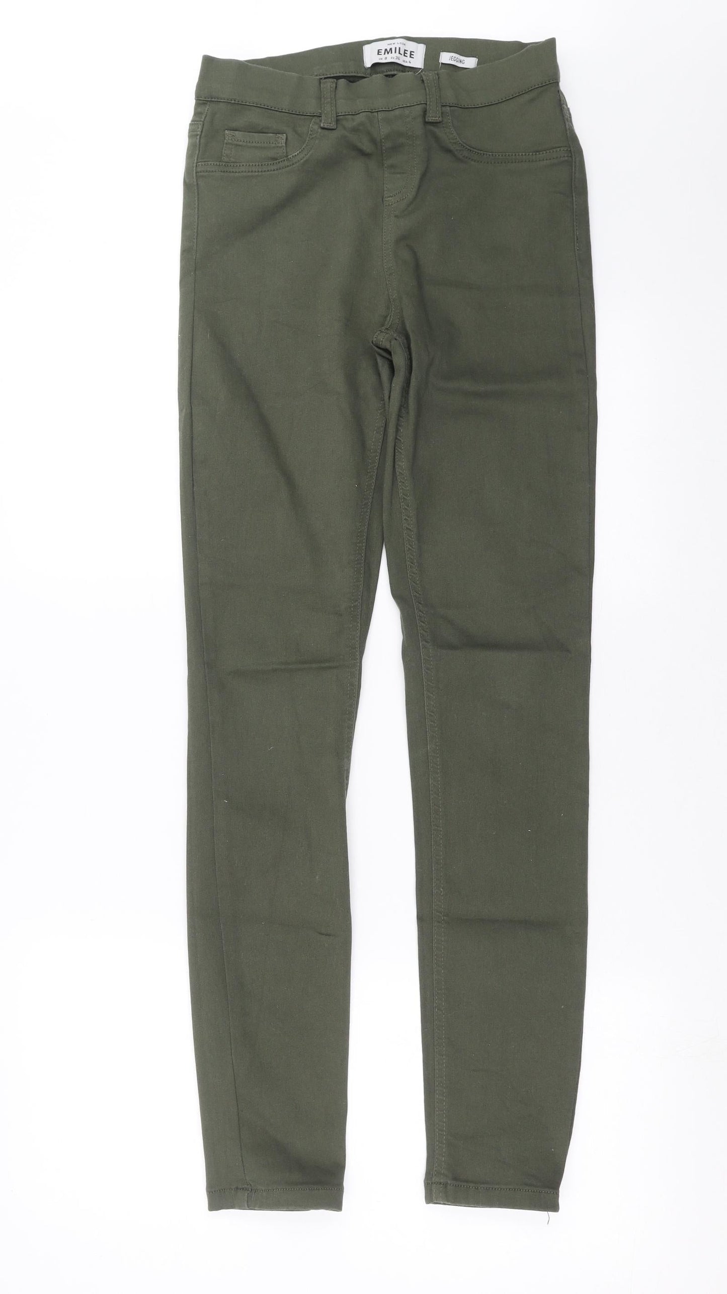 New Look Womens Green  Denim Jegging Jeans Size 8 L31 in