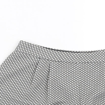Miss Selfridge Womens Black Geometric  Hot Pants Shorts Size 8