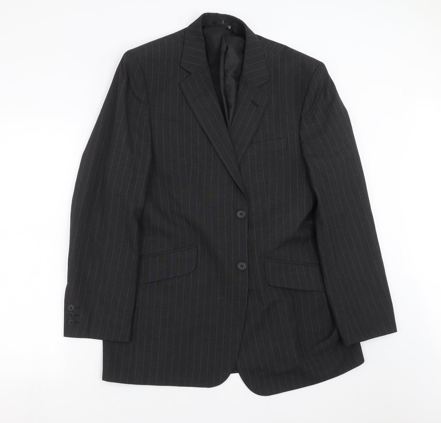 F&F Mens Grey Striped  Jacket Suit Jacket Size 40