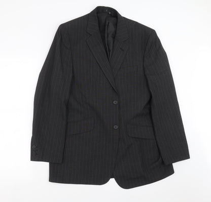 F&F Mens Grey Striped  Jacket Suit Jacket Size 40