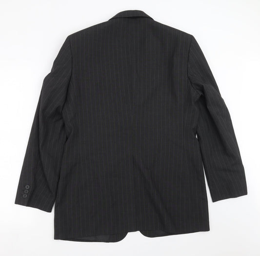 F&F Mens Grey Striped  Jacket Suit Jacket Size 40