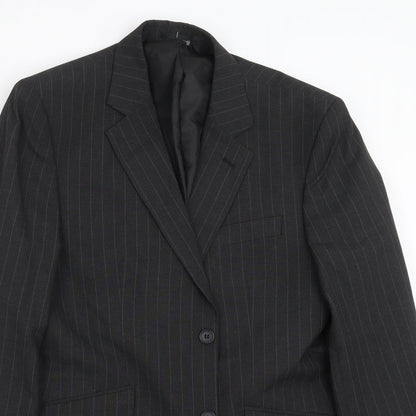 F&F Mens Grey Striped  Jacket Suit Jacket Size 40