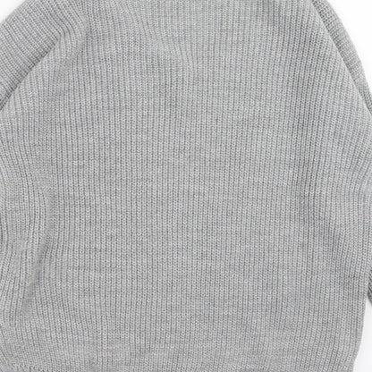 Boohoo Womens Grey  Knit Pullover Jumper Size S