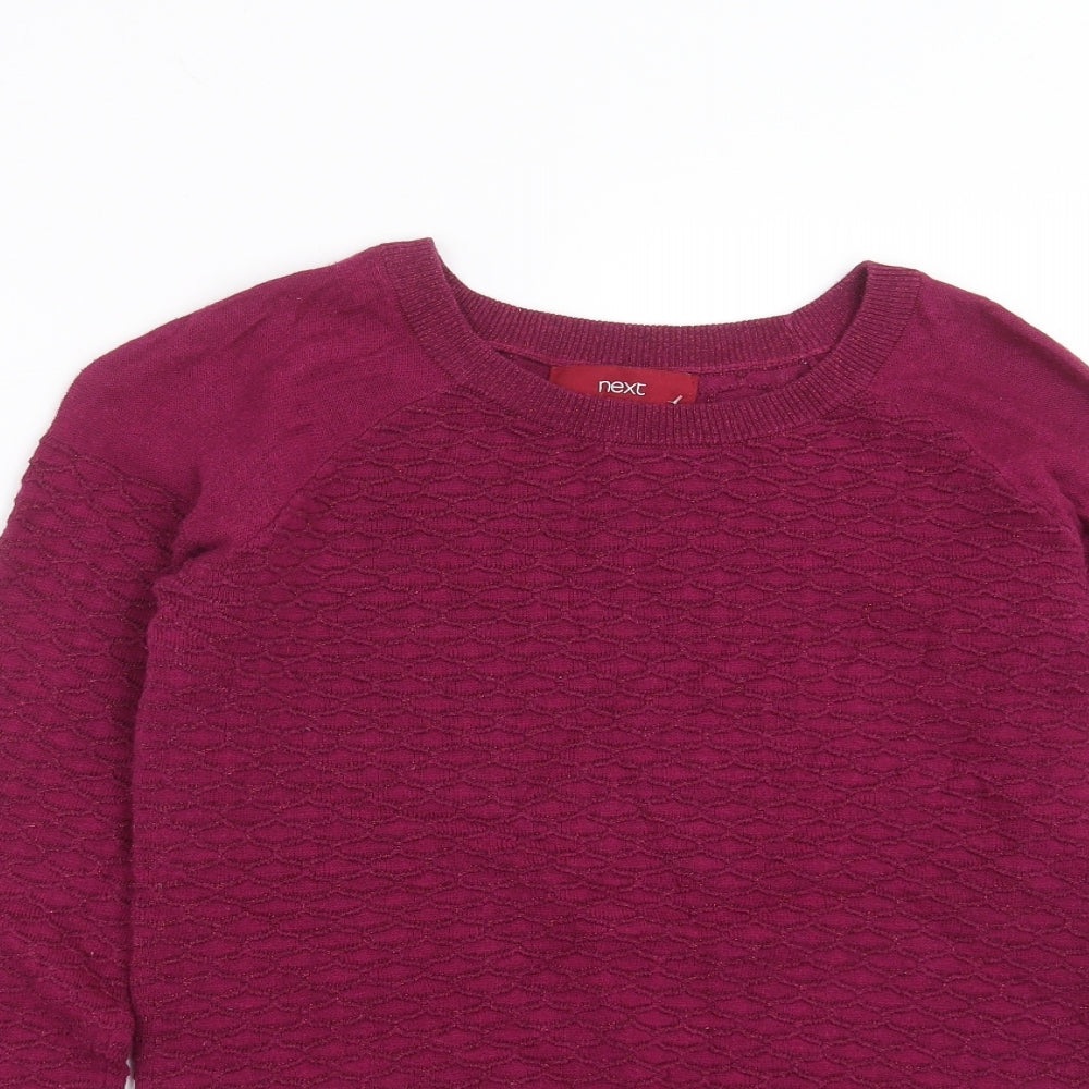 Womens UK Size 6 NEXT Purple Pullover Jumper