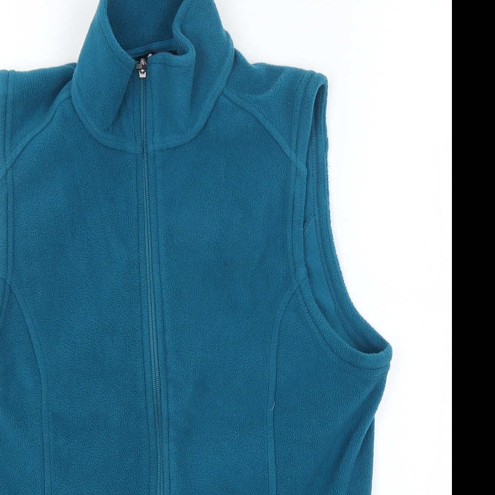 Womens UK Size S Lands End Blue Vest Jumper