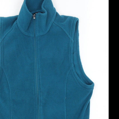 Womens UK Size S Lands End Blue Vest Jumper