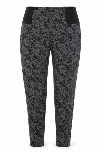 Fansa Womens Black Floral  Trousers  Size 12 L29.5 in