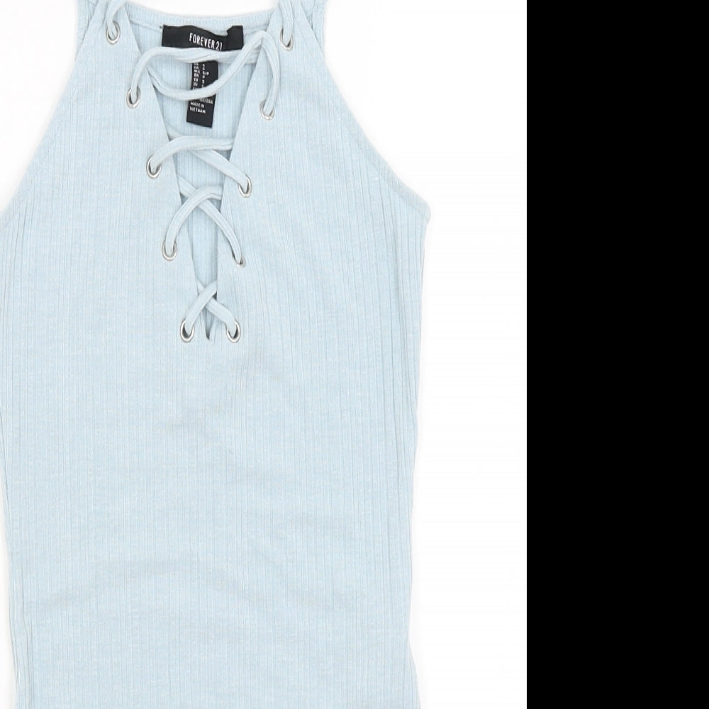 FOREVER 21 Womens Blue   Bodysuit One-Piece Size S