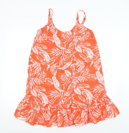 F&F Womens Orange Floral  Mermaid  Size 8