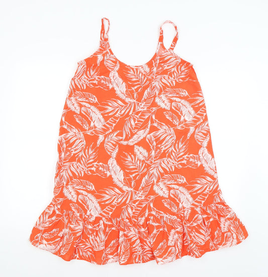 F&F Womens Orange Floral  Mermaid  Size 8