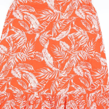 F&F Womens Orange Floral  Mermaid  Size 8