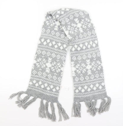 Matalan Girls Grey Geometric  Scarf Scarves & Wraps One Size