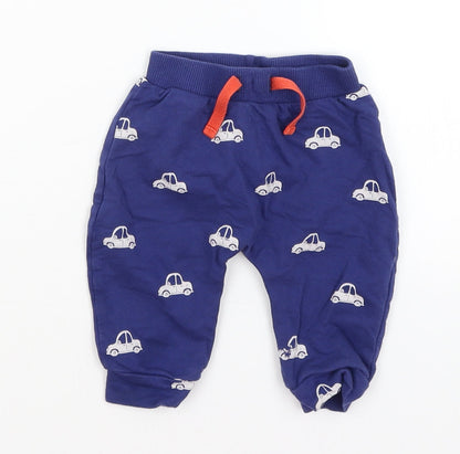 Blue Zoo Baby Blue   Jogger Trousers Size 3-6 Months  - Cars
