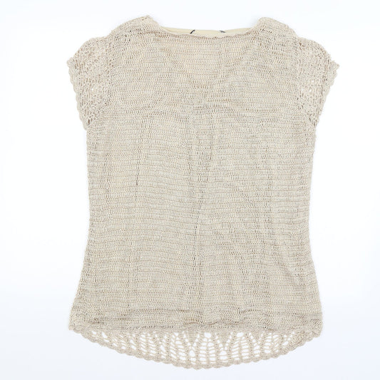 Evans Womens Gold   Basic T-Shirt Size 18