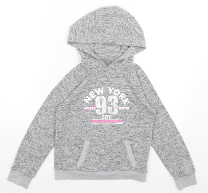 Miss E-vie Girls Grey   Pullover Hoodie Size 9-10 Years