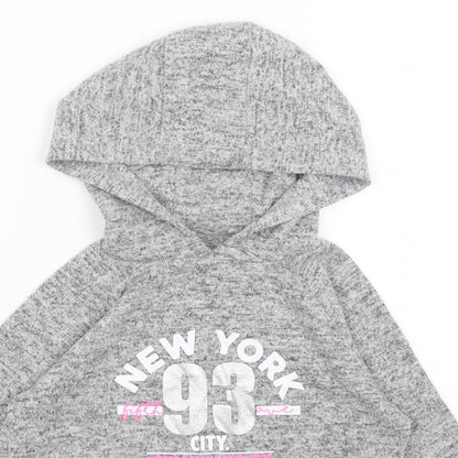 Miss E-vie Girls Grey   Pullover Hoodie Size 9-10 Years