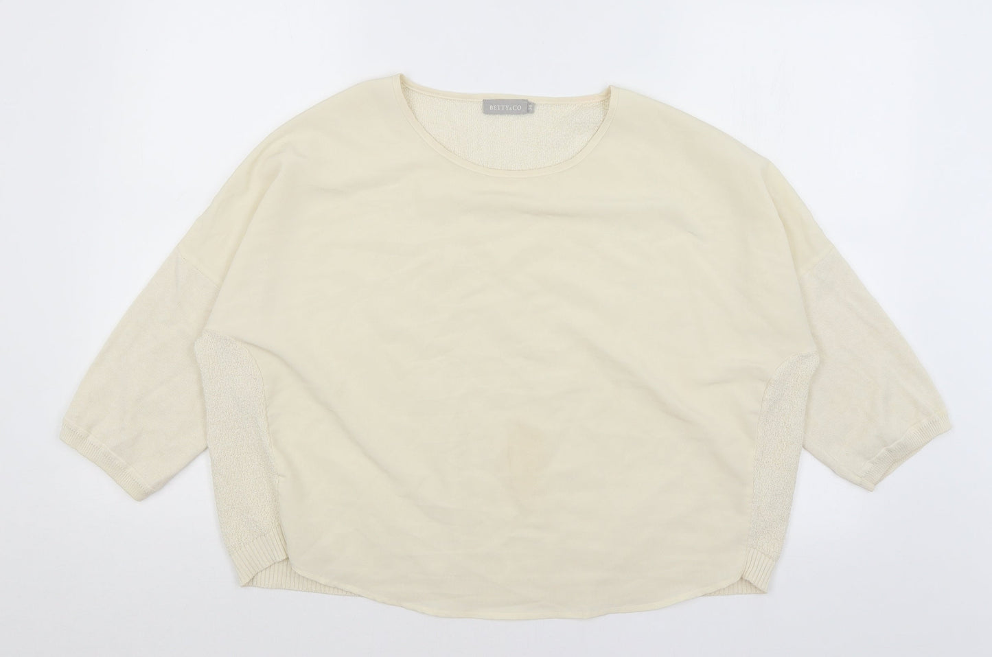 Womens UK Size 10 Betty & Co Ivory Pullover Jumper