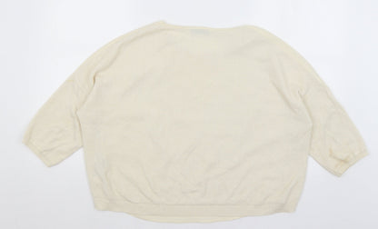 Womens UK Size 10 Betty & Co Ivory Pullover Jumper