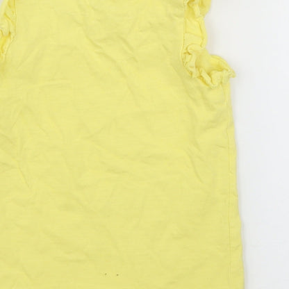 Matalan Girls Yellow   Basic T-Shirt Size 2 Years
